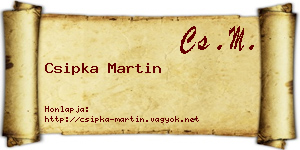 Csipka Martin névjegykártya